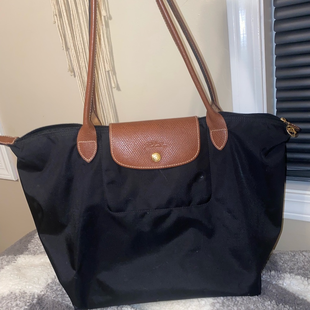 Longchamp Le Pliage Large Black Tote